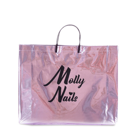 Bolsa para el almuerzo rosa brillante de MollyNails