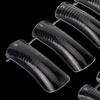 Upper nail forms, dual forms, model 4, transparent, clear, for gel, acrygel, acrylic, 100 pcs.