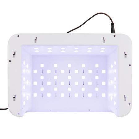 Lampada per unghie con supporto UV/LED da 168 W No Name per smalti ibridi, gel e acrilogel, bianca Z22