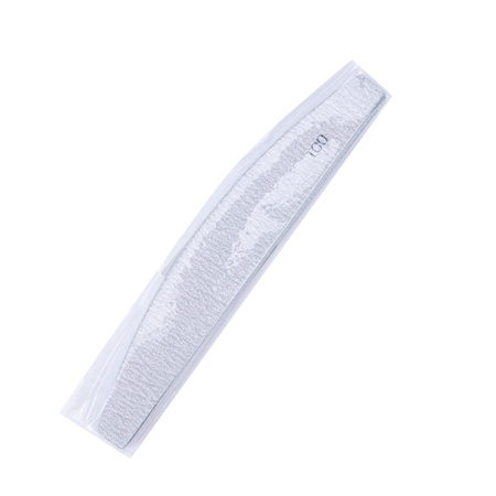Têtes abrasives de rechange pour lime métallique en forme de bateau ou de croissant (couleur zébrée), grain 100, lot de 10 pièces