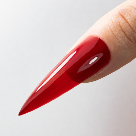 Colorful top coat without washing Crystal Glass MollyNails Red HEMA/Di-HEMA Free 10g