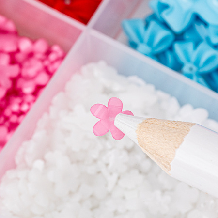 Schmuckkästchen mit Schleifen, Blumen und Perlen BKHZ-003