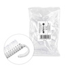 Spazzolino per manicure e polvere, piccolo, trasparente, 10 pezzi
