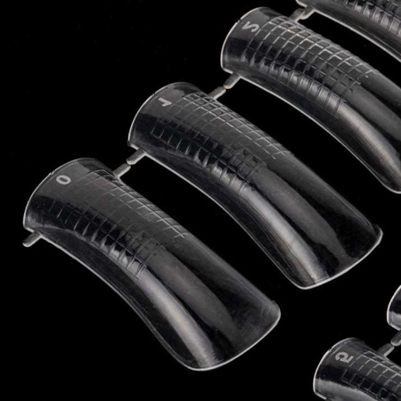Upper nail forms, dual forms, model 4, transparent, clear, for gel, acrygel, acrylic, 100 pcs.