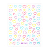 Тонкі самоклейні наклейки на нігті у формі сердечок WW1042
