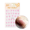 Naklejki do paznokci 5D samoprzylepne kokardki różowe SD-2159