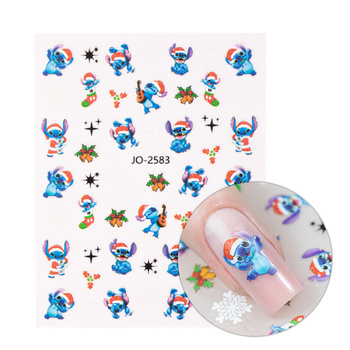 Naklejki do paznokci samoprzylepne świąteczne stitch MollyNails JO-2583