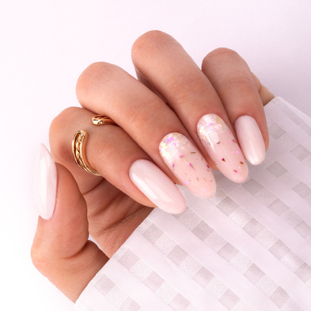 Esmalte híbrido MollyNails Flowers Nails sin HEMA ni Di-HEMA, 8 g, n.º 150