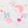 Box with decorations: bows, flowers, hearts BKHZ-009
