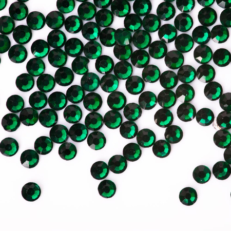 Strass en verre pour ongles SS5 Emerald, environ 50 pièces.