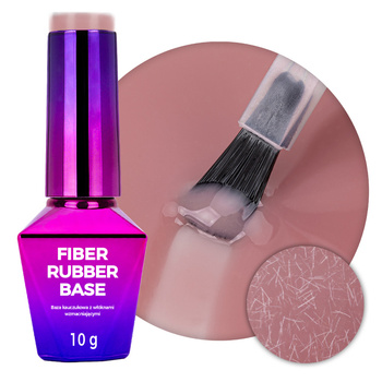 Base en caoutchouc LED/UV avec fibres MollyNails Rubber Fiber Base Biscotti 10 g