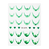 Adhesivos para uñas 5D / French / Línea de sonrisa francesa, 20 unidades, verde, SD-2279