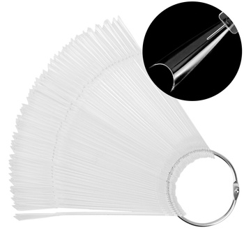 Échantillonneur inversé à pointe sur roue pour gels, vernis hybrides et poudres, transparent, 50 pièces