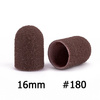 Capuchons abrasifs pour pédicure avec revêtement en coton, 16 mm, grain 180, marron, AlleMed, 10 pièces