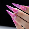 Кольоровий топ-лак без змивання Crystal Glass від MollyNails, фіолетовий, без HEMA/Di-HEMA, 10 г