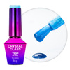 Colorful top coat without washing Crystal Glass MollyNails Baby Blue HEMA/Di-HEMA Free 10g