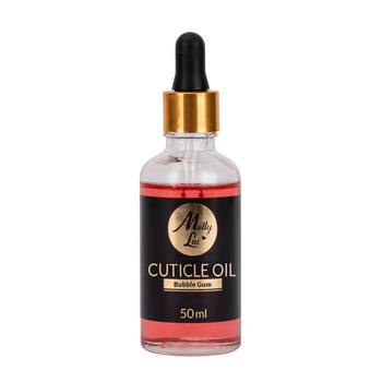 Huile pour cuticules et ongles avec compte-gouttes, parfumée au chewing-gum MollyLac, 50 ml