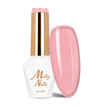 Smalto ibrido MollyNails French Manicure Peach senza HEMA/Di-HEMA 8 g n. 138