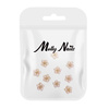 Adornos para uñas: flores de perlas 3D MollyNails n.º 2, 10 unidades
