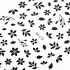 Adhesivos para uñas finos y autoadhesivos con motivos florales SO-272, negros
