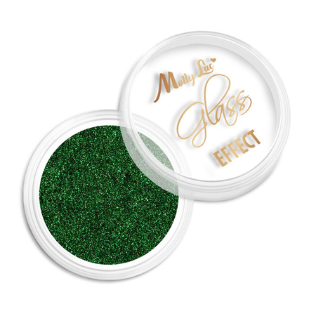 Poudre à effet miroir pour la décoration des ongles MollyLac Glass Effect Green n° 9