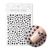 Dünne, selbstklebende Nagelsticker mit Blumenmotiv SWA17, schwarz