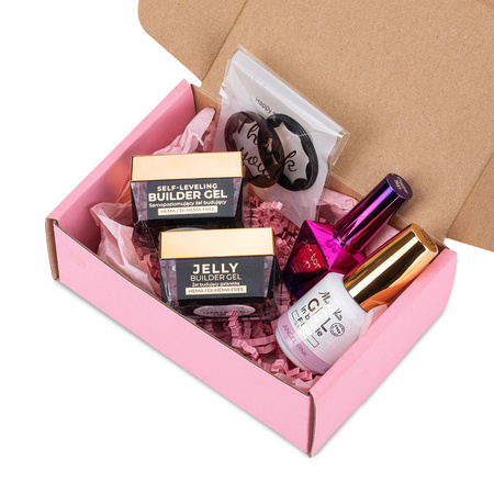 MollyNails PRO MATCH SYSTEM 3+1 Angel Pink : 3 gels de construction + Doctor Top 10 g