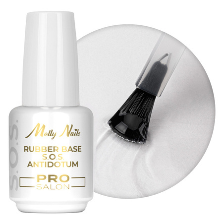 Kautschukbasis für elastische Nägel, Maniküre und Pediküre, zur Verzierung – S.O.S. Antidotum Pro Salon MollyNails Clear 15 g