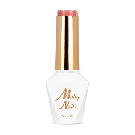 Esmalte híbrido MollyNails Duo Flashing Lights Everlasting sin HEMA ni Di-HEMA, 8 g, n.º 608