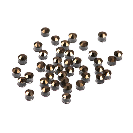 SS3 Jet Hematite glass nail rhinestones, approx. 50 pcs.
