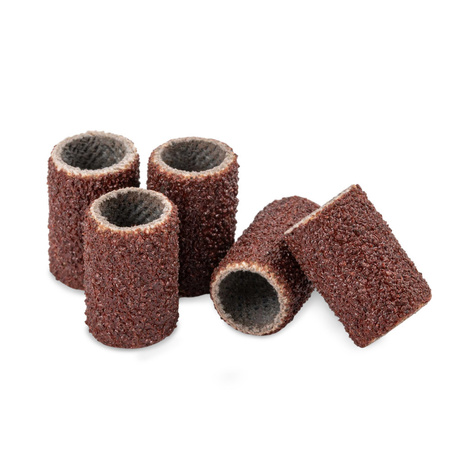 Cappucci per manicure e pedicure, mandrini, inserti abrasivi, cilindro da 6 mm, grana 100, marroni, 1000 pezzi