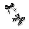 MollyNails 3D bow nail decorations, black and white, 30 pieces