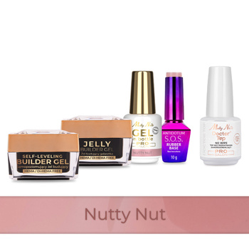 MollyNails PRO MATCH SYSTEM 4+1 Nutty Nut : 3 gels de construction + base + Doctor Top 15 g
