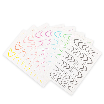 Autocollants aquarellés pour ongles / French / Ombré / Ligne de sourire française – lot de 8 couleurs STZ48-STZ55