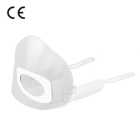 Mini cosmetic shield for mouth and nose Mouth Shield transparent non-fogging mask 5 pieces S/M