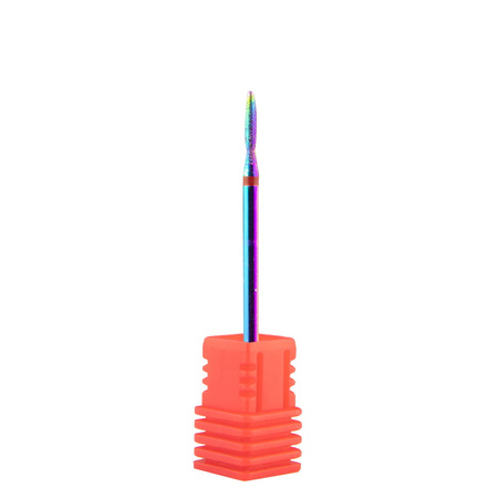 Fresa diamantata Unicorn arcobaleno a goccia stretta rossa n. 31