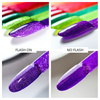 Esmalte híbrido MollyNails Flashing Lights Neon Fig Fiction sin HEMA ni Di-HEMA, 8 g, n.º 648