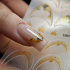 Adhesivos para uñas 5D / French / Línea de sonrisa francesa, 20 unidades, naranja, SD-2285