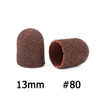 Cappucci abrasivi per pedicure con interno in cotone, 13 mm, grana 80, marroni, AlleMed, 100 pezzi