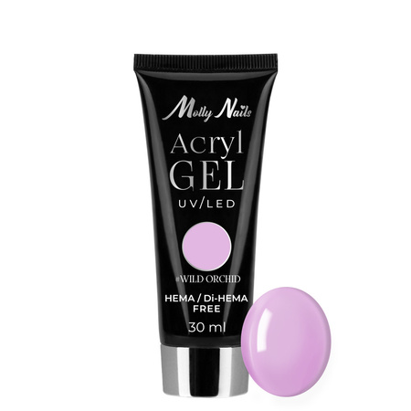 Acrylogel Polygel builder gel for extensions AcrylGel MollyNails HEMA/Di-HEMA Free Wild Orchid 30 ml