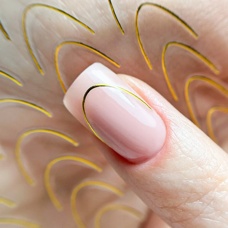 Adhesivos para uñas / French / Línea de sonrisa francesa, 48 unidades, dorados, STZ-CS169 MollyNails