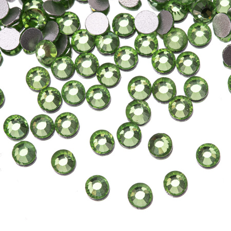 Glas-Strasssteine für Nägel SS10 Peridot ca. 50 Stück