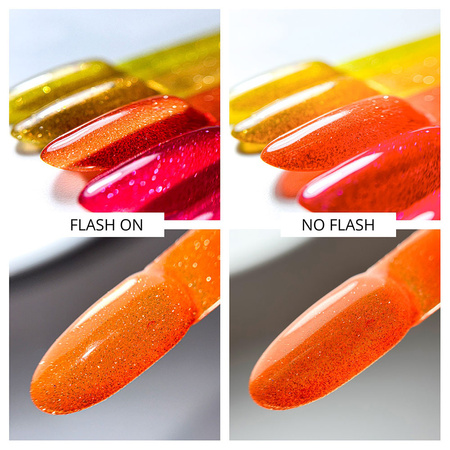 Esmalte híbrido MollyNails Flashing Lights Neon Fizziness sin HEMA ni Di-HEMA, 8 g, n.º 642