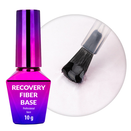 Baza hybrydowa Recovery Fiber Base MollyNails Clear Pink 10g