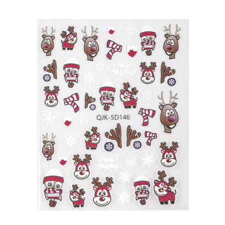 Autocollants pour ongles de Noël MollyNails QJK-5D146