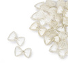 3D white bow nail decorations, 20 pcs