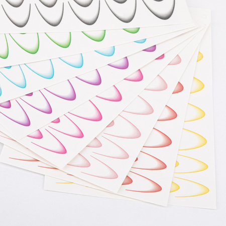 Adhesivos gradientes para uñas / French / Ombre / Línea de sonrisa francesa - Set de 8 colores STZ40-STZ47