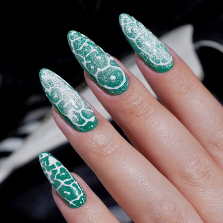 Creative Flow Color Gel  - Gel creativo para Nail Art con efecto de diseños difuminados y suaves MollyNails White, sin HEMA ni Di-HEMA, 5 g