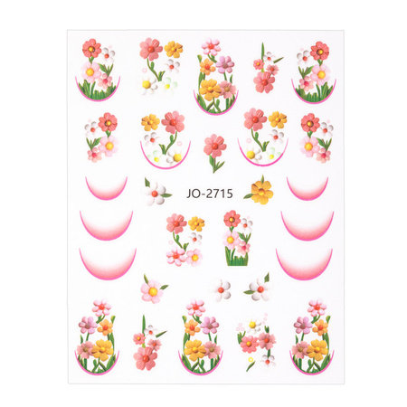 Self-adhesive flower nail stickers JO-2715