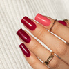 Vernis hybride MollyNails Hearts & Kisses Dark Raspberry sans HEMA/Di-HEMA, 8 g, n° 193